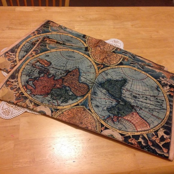 Decorative Pillow Covers Other - Home Decor - Olde World Maps Accent Pillow Covers, new